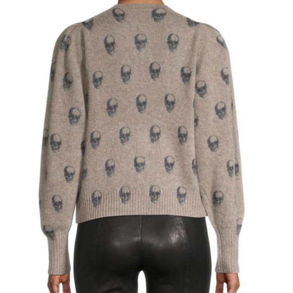 LAST CALL!!! 360 Cashmere Skull Cashmere Cardigan Womens L  NWOT - Picture 2 of 8